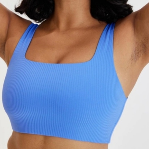 girlfriend collective Other - NWT Girlfriend Collective Tommy Square Neck Low Back Rib Sports Bra Daydream M